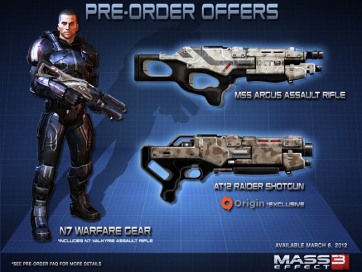mass effect 3 preorder bonusi