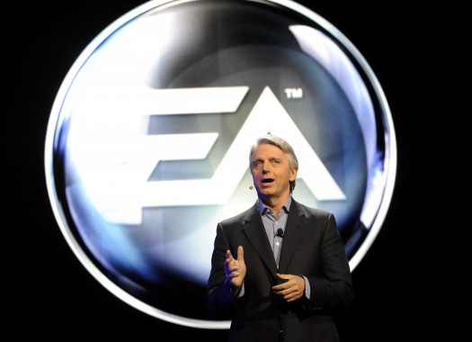 Electronic Arts' CEO Riccitiello introduces their new lineup during the EA press conference as part E3 in Los Angeles, California