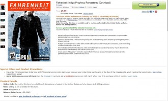 Fahrenheit: Indigo Prophecy с римейк?