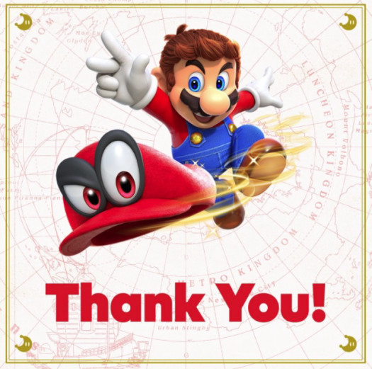 super mario odyssey record sales